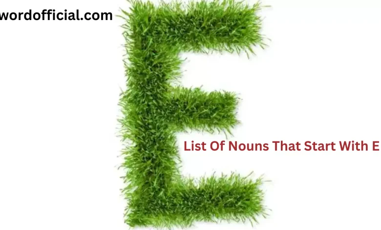 178+List Of Nouns That Start With E