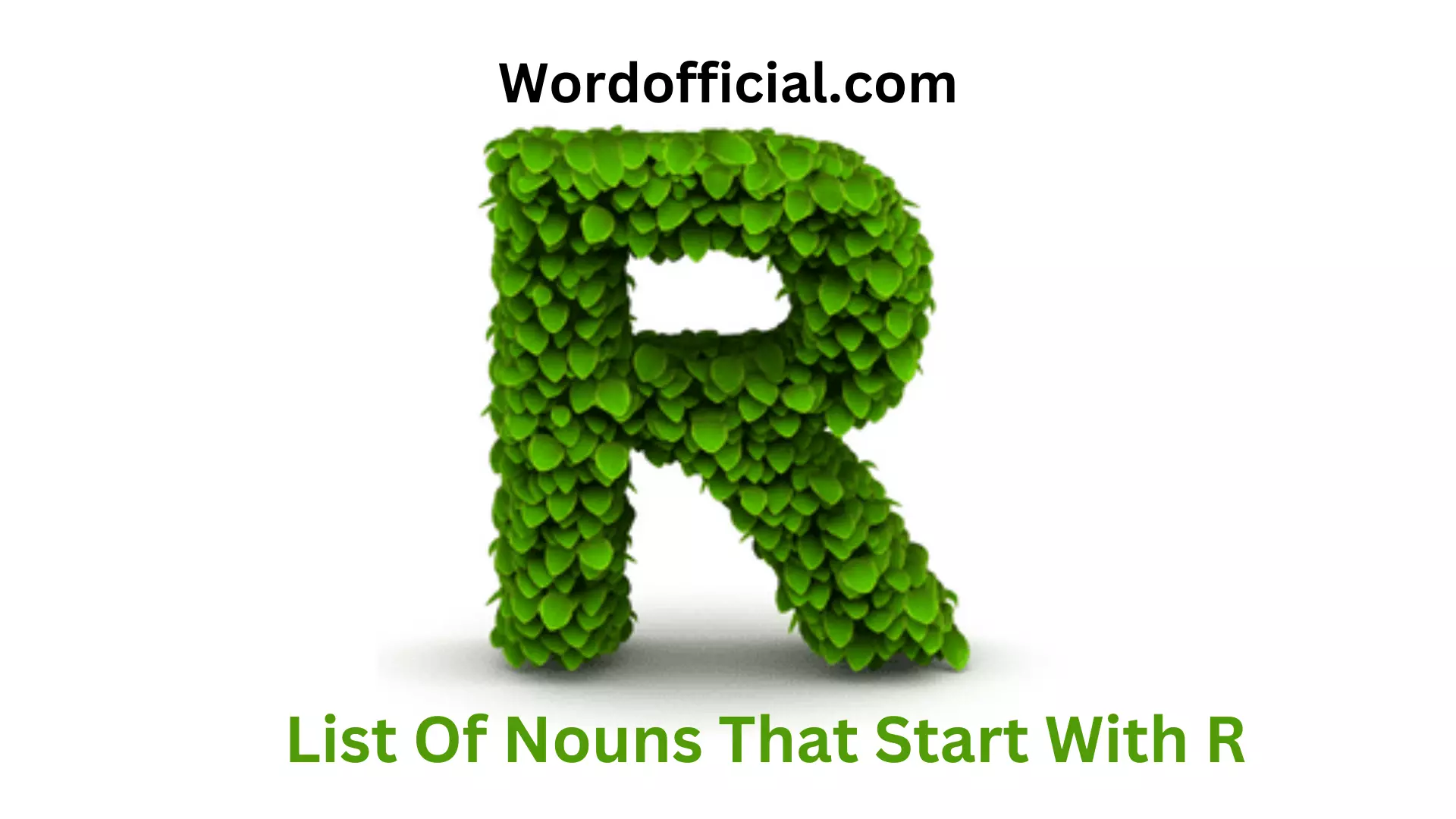List Of Nouns That Start With R